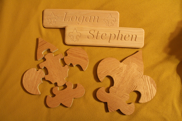 Boy Scout Emblem Puzzles and Name Plaques