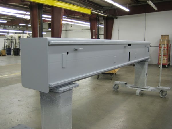 Gantry primered for paint