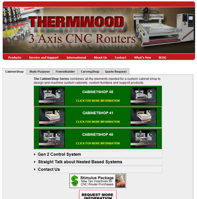 Thermwood's New CNC Router Interface on www.thermwood.com