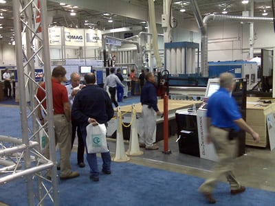 Thermwood Booth at the strart of the WMS Expo in Toronto, Canada