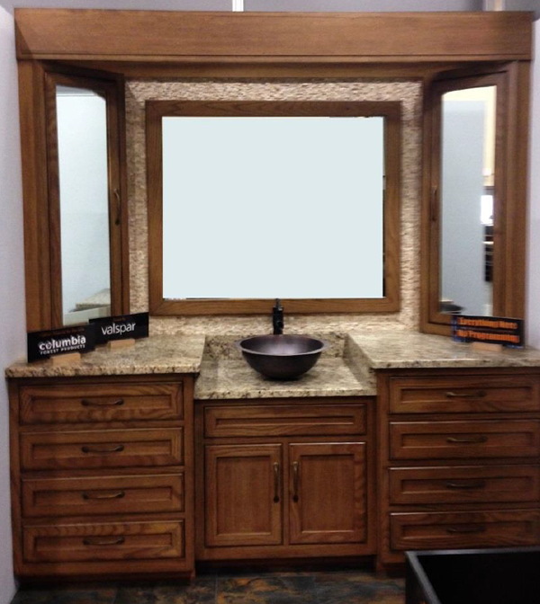 Bath cabinets made on the Thermwood Cut Center