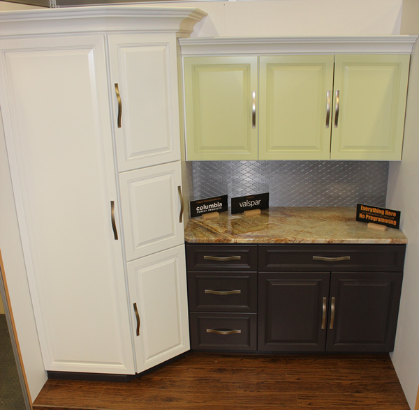 Tall corner pantry and cabinets made on a Thermwood Cut Center