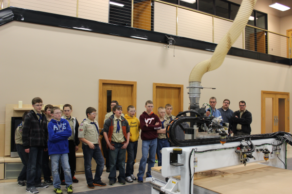 Boy Scouts watch a Thermwood Model 43 in action!