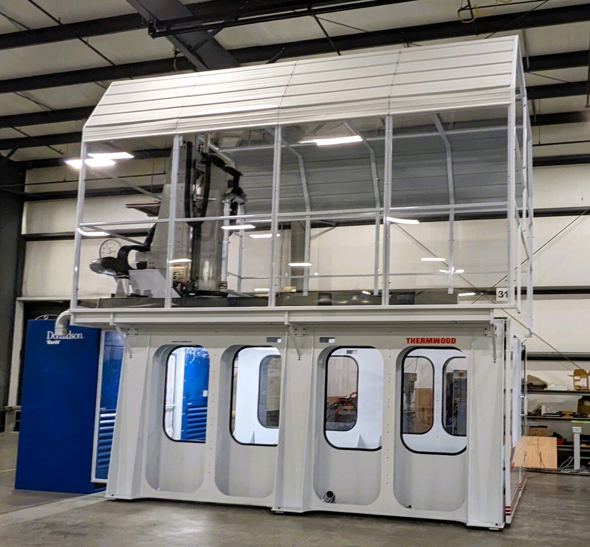 Ready to ship: Another 𝐓𝐡𝐞𝐫𝐦𝐰𝐨𝐨𝐝 𝐌𝐮𝐥𝐭𝐢𝐏𝐮𝐫𝐩𝐨𝐬𝐞 𝐌𝐨𝐝𝐞𝐥 𝟕𝟕 5Axis 5'x10' CNC router!