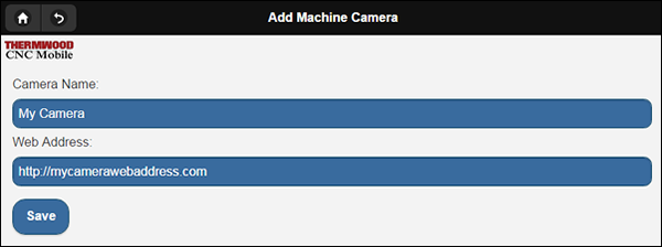 Add a new camera by entering in a name and web address to your hosted web cam Add a new camera by entering in a name and web address to your hosted web cam
