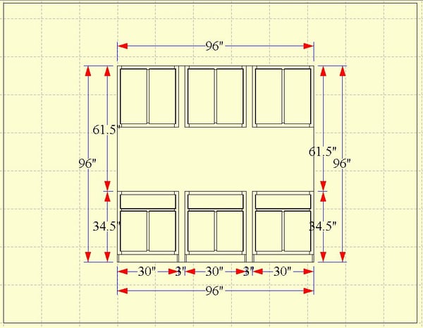 Front view before exporting to DXF