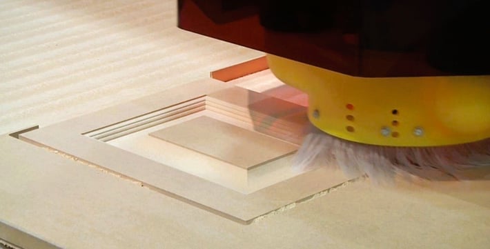 Thermwood Cut Center modeling an MDF door