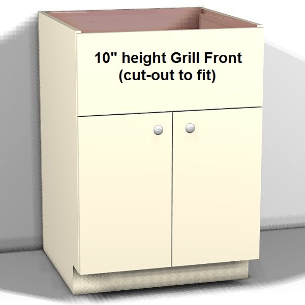 Outdoor Grill Base (double door) with false drawer