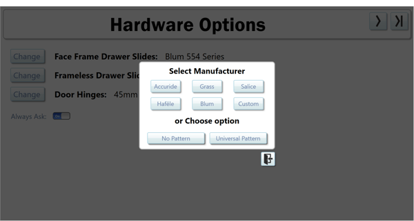 Select your manufacturer and options...