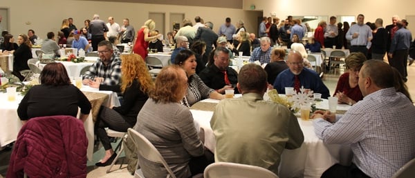 Thermwood employees relax and enjoy the annual Christmas party.