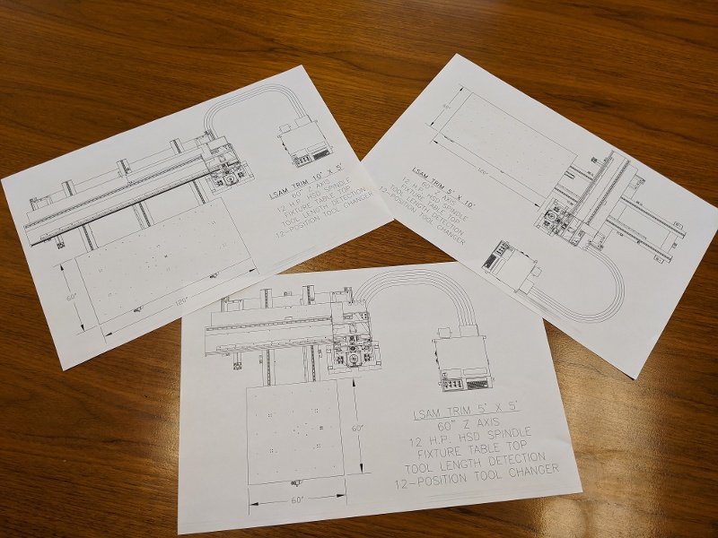 LSAM Additive Trimmer Table Sizes