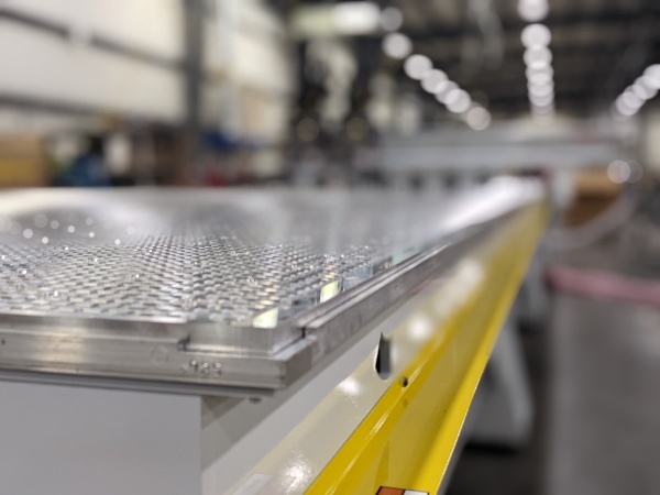 Dual Inline 7'x12' Fixed Aluminum Tables with Gridded Tops