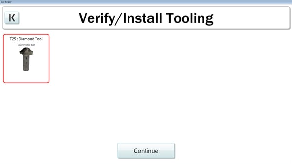 The verify tooling interface has been simplified and now only displays the tools in use