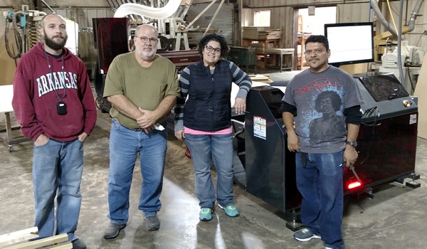 John Allan and the crew at Arkansas Wood Doors with their Thermwood Cut Center