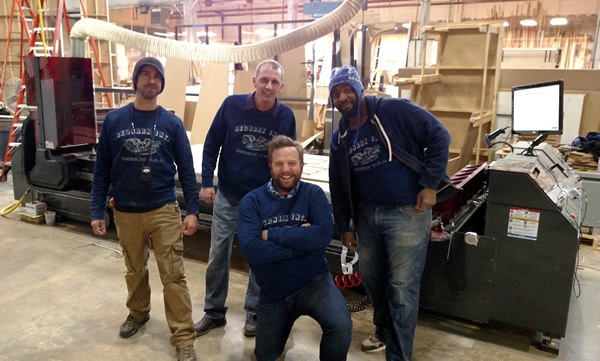 Jody Wilmes of Thermwood and the guys from Bednark Inc. in Brooklyn, NY and their new Cut Center