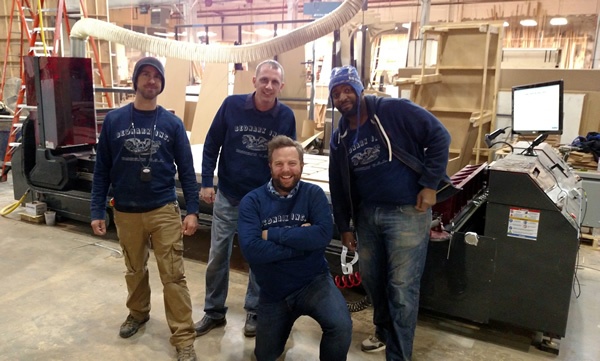 Jody Wilmes of Thermwood with Troy, Kenny and Michael Bednark of Bednark Inc. in Brooklyn, NY with their new Thermwood CutReady Cut Center. Jody Wilmes of Thermwood with Troy, Kenny and Michael Bednark of Bednark Inc. in Brooklyn, NY with their new Thermwood CutReady Cut Center.
