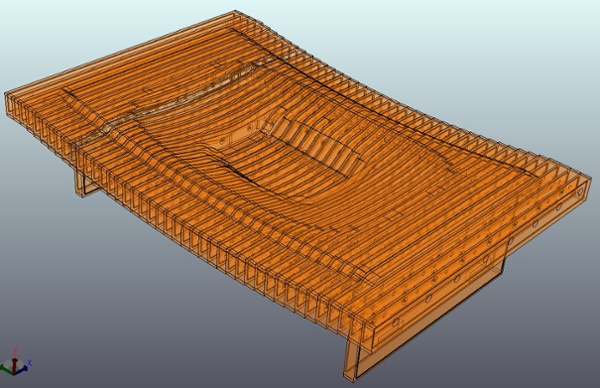 CLA can quickly create the mold with holes and slots that couldn't be made any other way. 