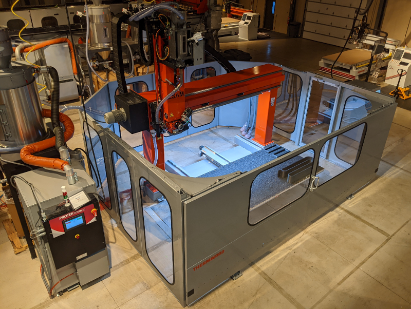 LSAM Additive Printer (10'x5') table with optional enclosure