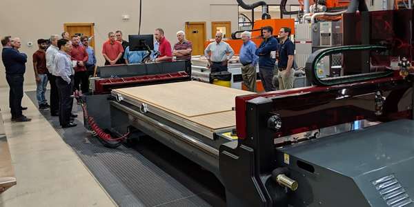 Thermwood personnel, domestic and international dealers also attended a Cut Center demonstration during the 2019 Dealer Conference.