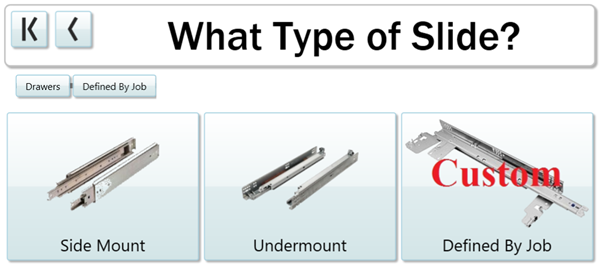 Choose exactly which slide you want for each job.