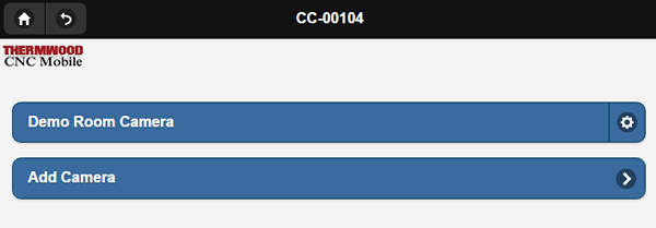 This brings up a listing of all cameras you have added/and gives you the ability to add additional cameras This brings up a listing of all cameras you have added/and gives you the ability to add additional cameras