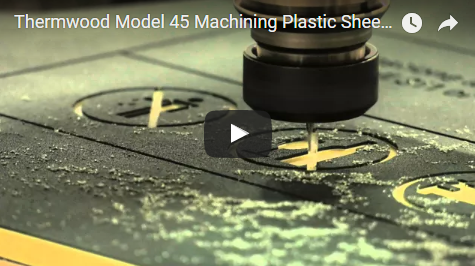 Thermwood Model 45 Machining Plastic Sheet (HDPE)