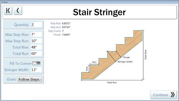 Stair Stringers are now available in the Thermwood Cut Center