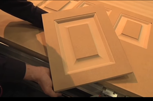 Thermwood Cut Center - MDF Doors made with standard profile tooling with corner cleanup