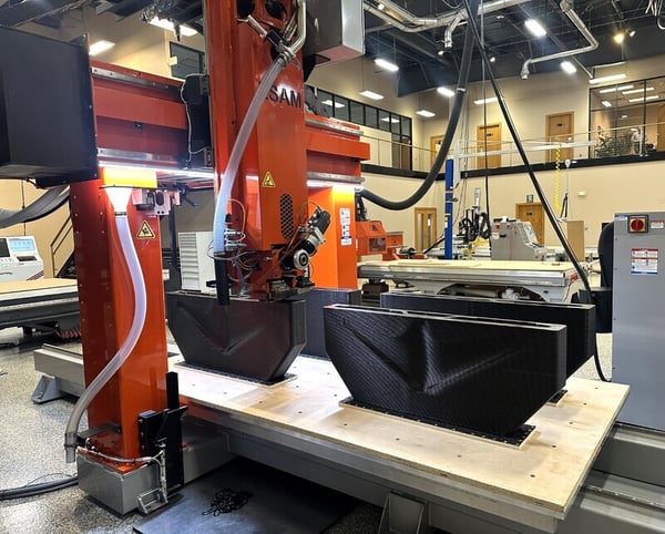 Thermwood LSAM AP510 printing matched pairs of drone molds.