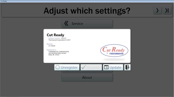 Thermwood Cut Center now adds the ability to manually check for updates