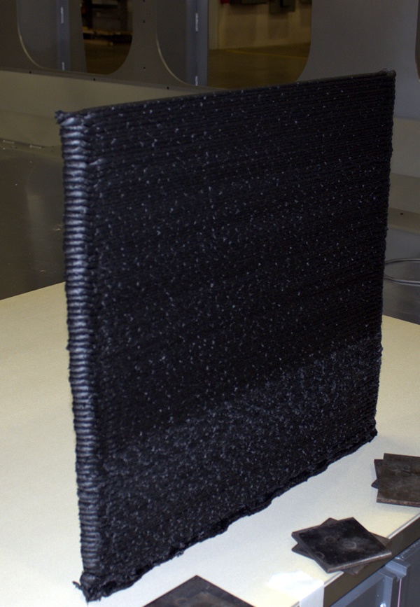 Vertical wall after additive process Vertical wall after additive process