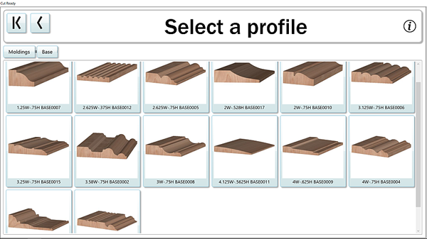 The Thermwood Cut Center has added a new selection of moldings.