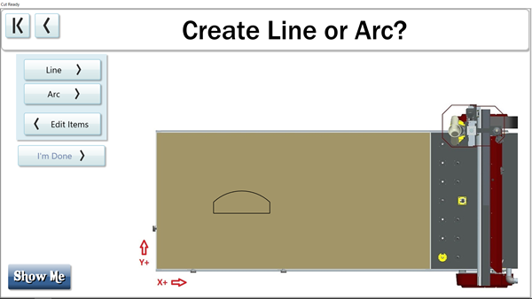 The Thermwood Cut Center's Cut/Line Editor gives you the ability to create a wide variety of cuts and shapes.